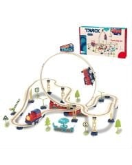 Şehir İstasyonu 75 Parça Demiryolu - 360° Dönme Hareketi & Pilli Tren