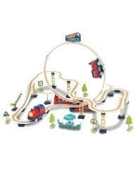 Şehir İstasyonu 75 Parça Demiryolu - 360° Dönme Hareketi & Pilli Tren