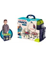 Şehir İstasyonu 147 parça Demiryolu Çantalı Set - 360° Dönme Hareketi & Pilli Tren