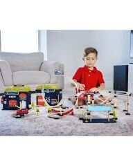 Şehir İstasyonu 147 parça Demiryolu Çantalı Set - 360° Dönme Hareketi & Pilli Tren