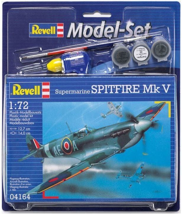 Revell Model Set Spitfire Mk V-64164 (64164)