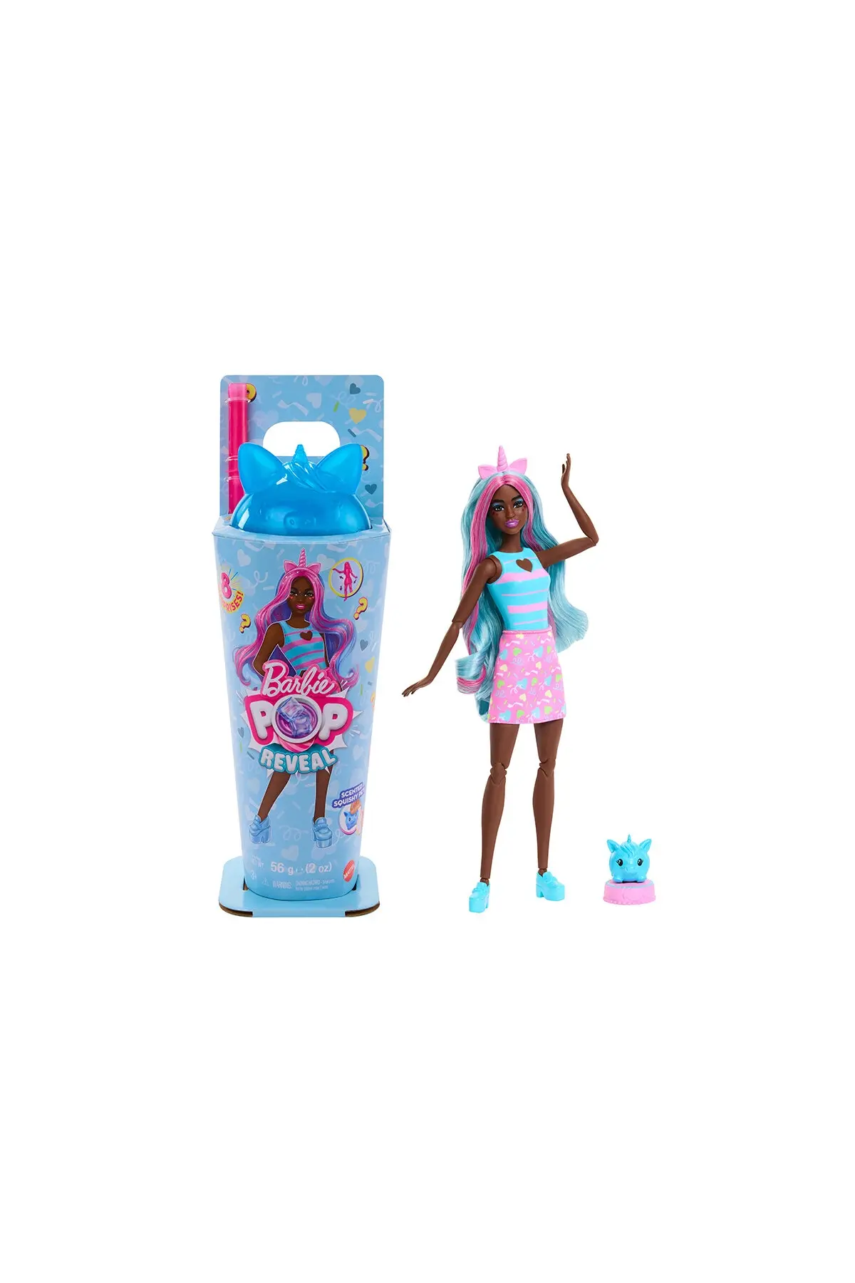 Barbie Pop Reveal Shake Serisi JCN85 - Mavi Unicorn JCN86