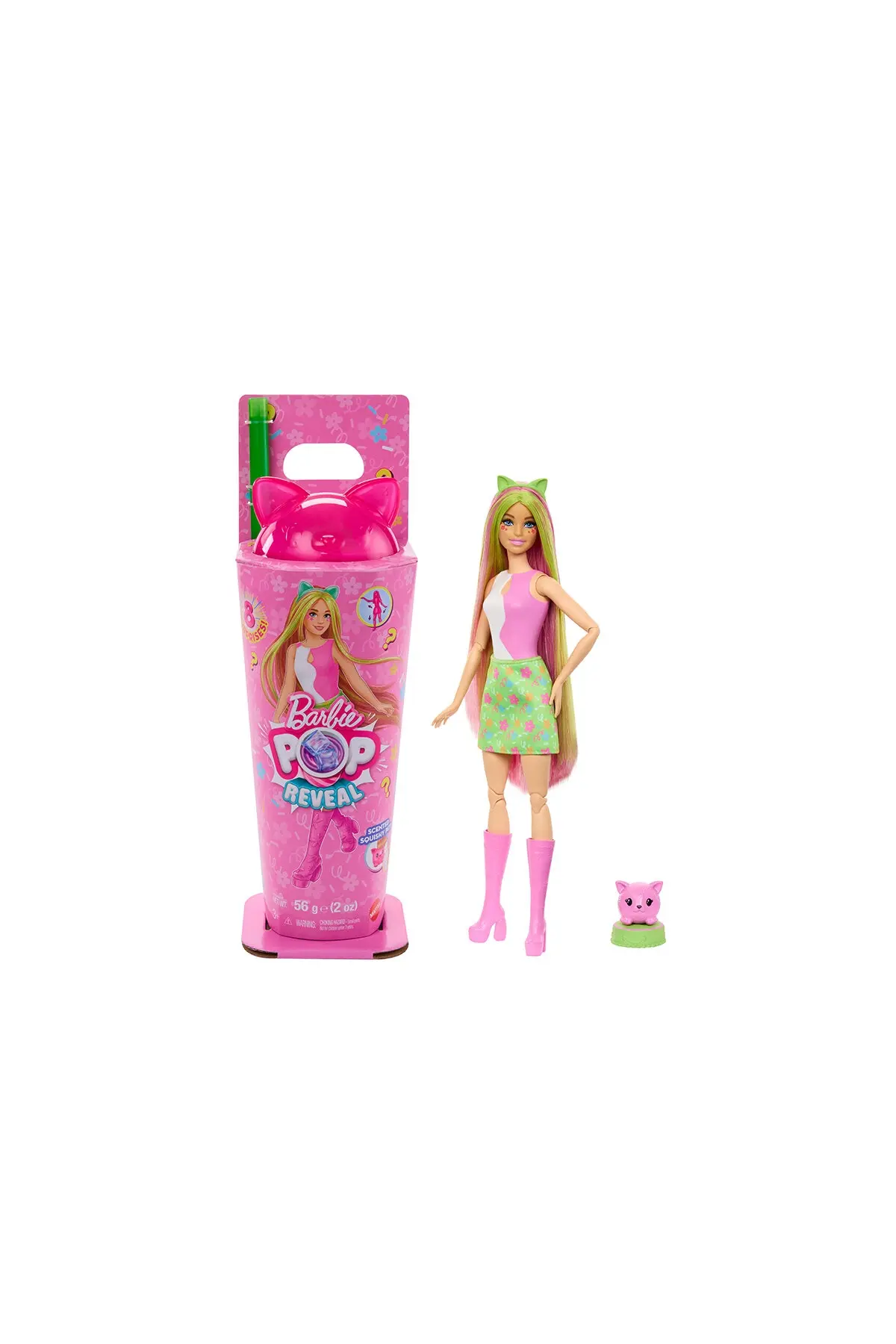 Barbie Pop Reveal Shake Serisi JCN85 - Pembe Kedi JCN88