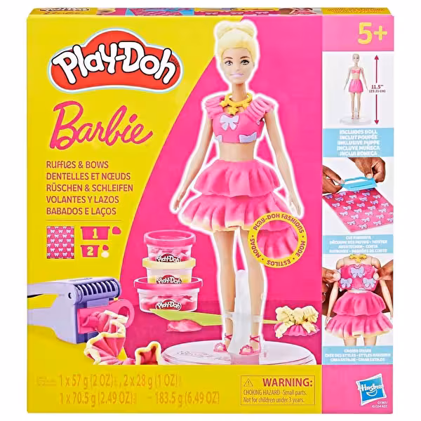 Play-Doh Barbie Fırfırlar ve Fiyonklar Oyun Hamuru Seti-  G1361