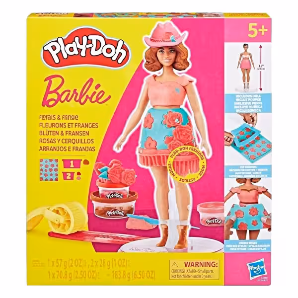 Play-Doh Barbie Çiçekli ve Püsküllü Seti-  G1360