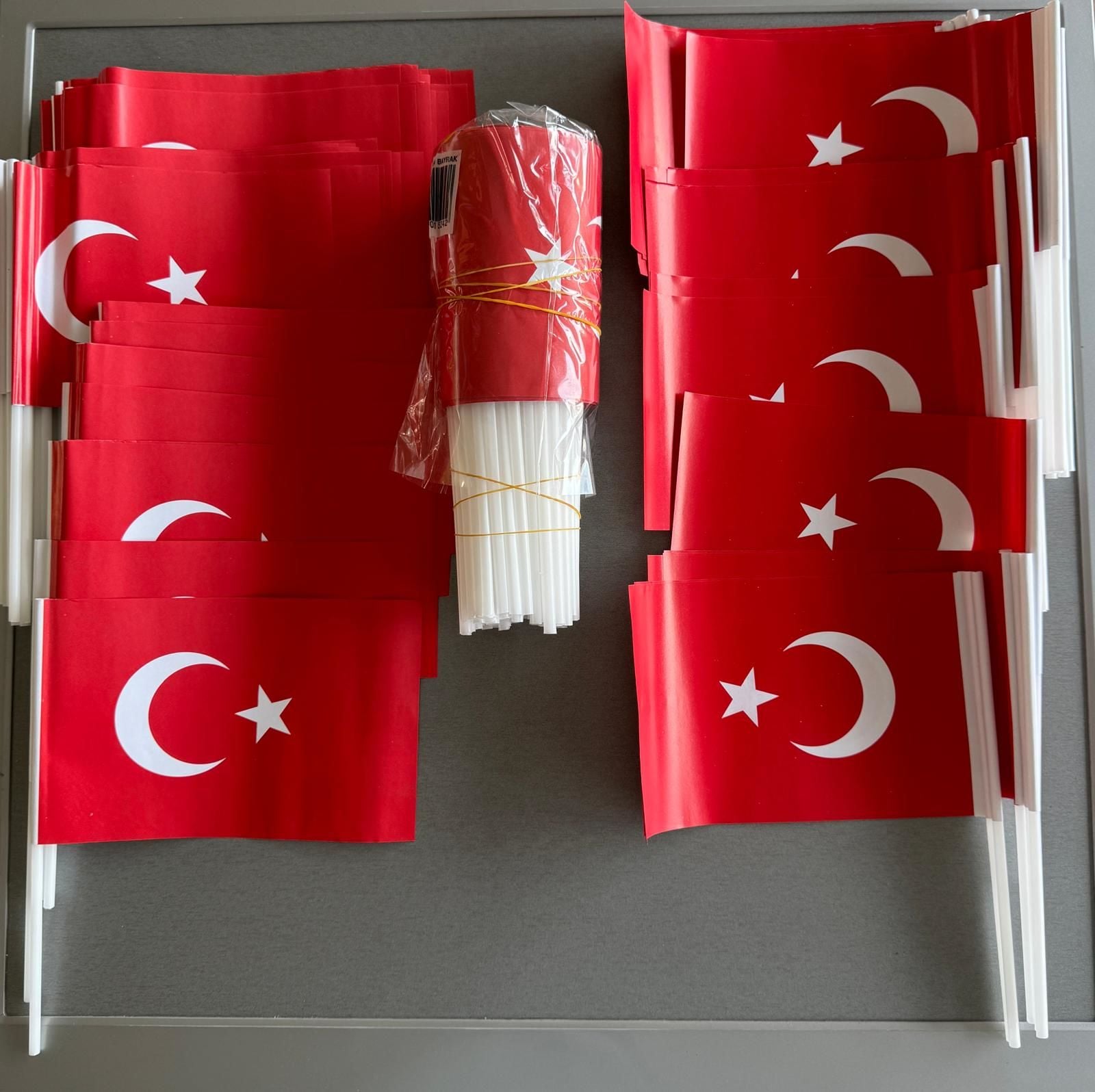 Çubuklu Türk Bayrağı 80 Adet