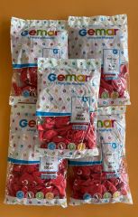 Gemar Balon 10﻿﻿″ (26cm) Türk Bayrak Baskılı 100 Adet Balon