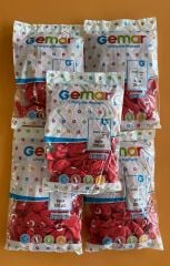 Gemar Balon 10﻿﻿″ (26cm) Türk Bayrak Baskılı 100 Adet Balon