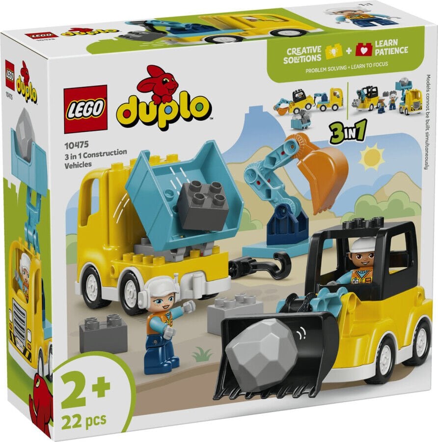 10475 LEGO® DUPLO® 3’ü 1 Arada İnşaat Araçları