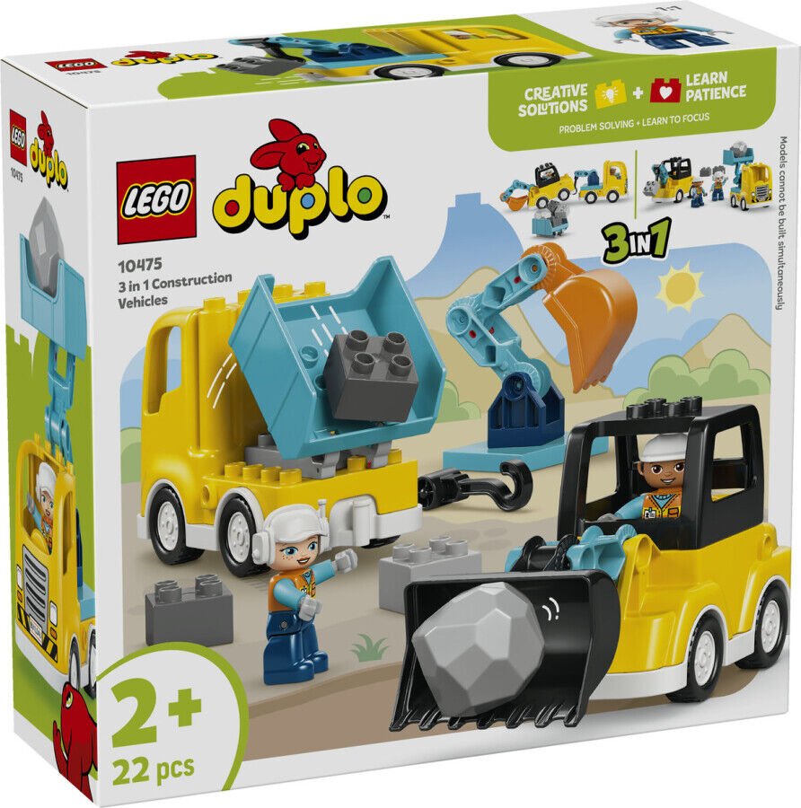 10475 LEGO® DUPLO® 3’ü 1 Arada İnşaat Araçları