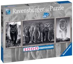 1000 Parça Puzzle Panter,Fil, Aslan (167296)