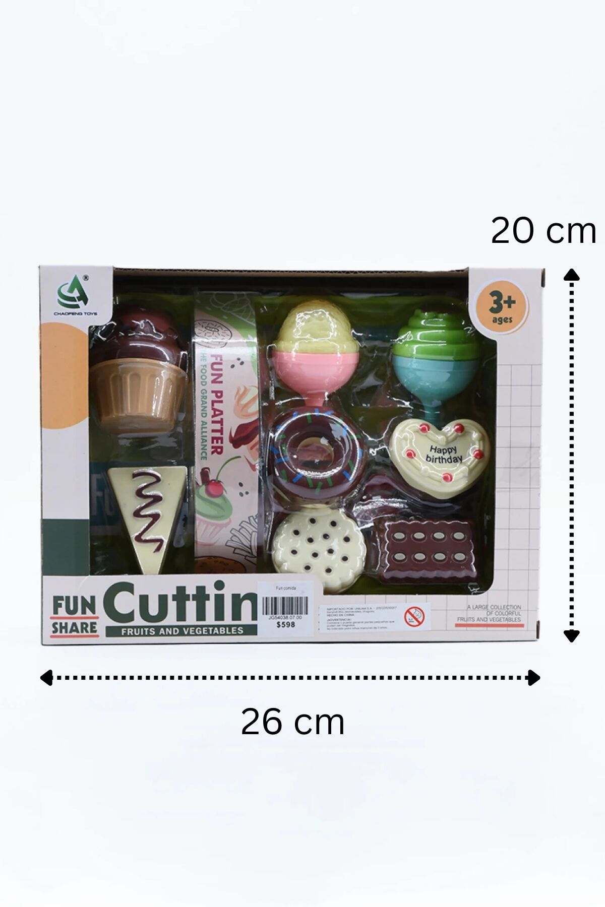 Tatlı Atölyesi Oyun Seti - 9 Parça Oyuncak Pasta, Dondurma, Kurabiye, Donut, Cheesecake, Cupcake & Tepsi