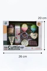 Tatlı Atölyesi Oyun Seti - 9 Parça Oyuncak Pasta, Dondurma, Kurabiye, Donut, Cheesecake, Cupcake & Tepsi