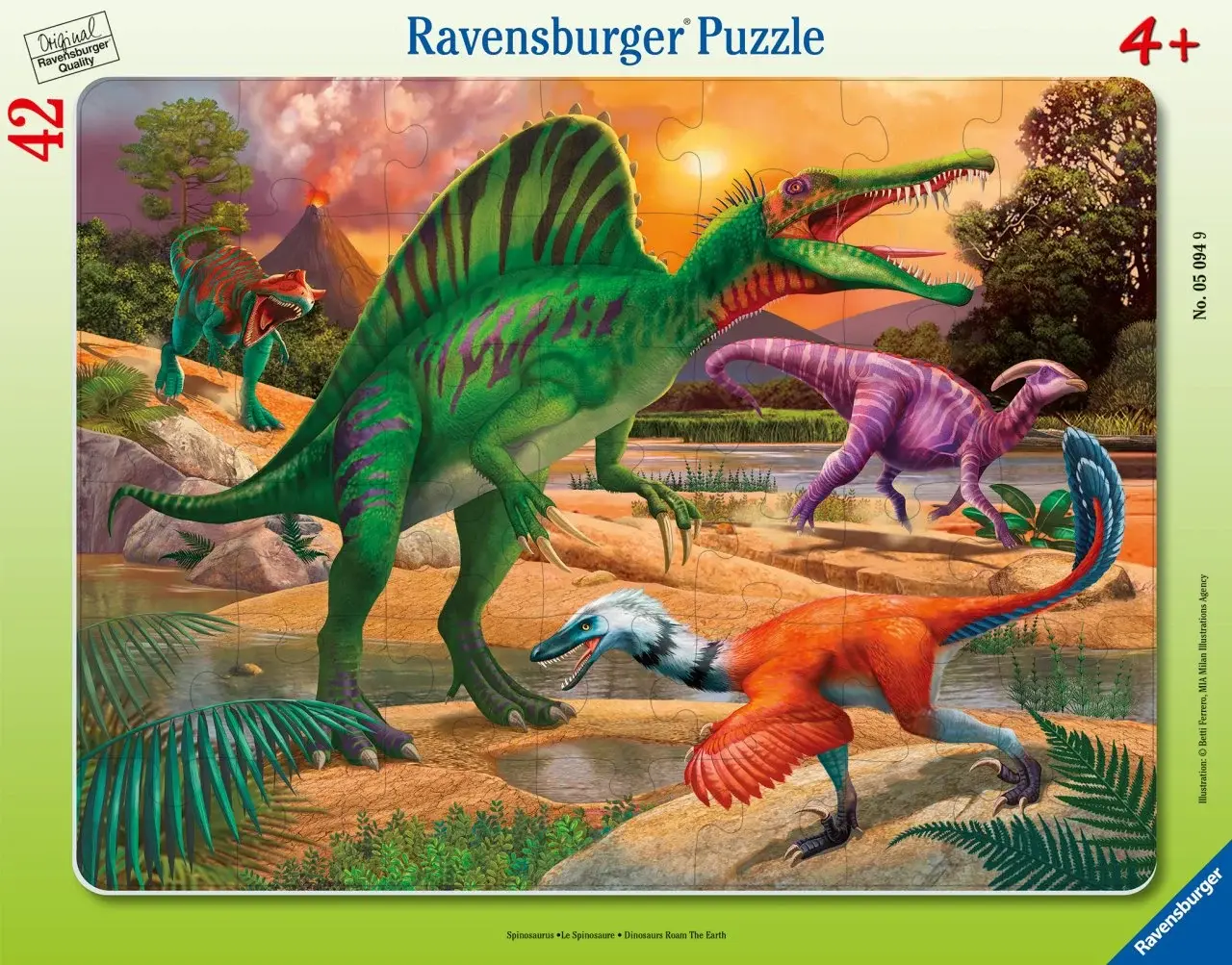 Ravensburger 42 Parça Büyük Çerçeve Puzzle Spinosaurus (50949)