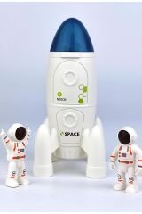 Uzay Aracı Seti, 2 Astronot, Uydu, Uydu Yer İstasyonu - Oyuncak Uzay Kapsülü, Uzay Roketi, Uzay Mekiği
