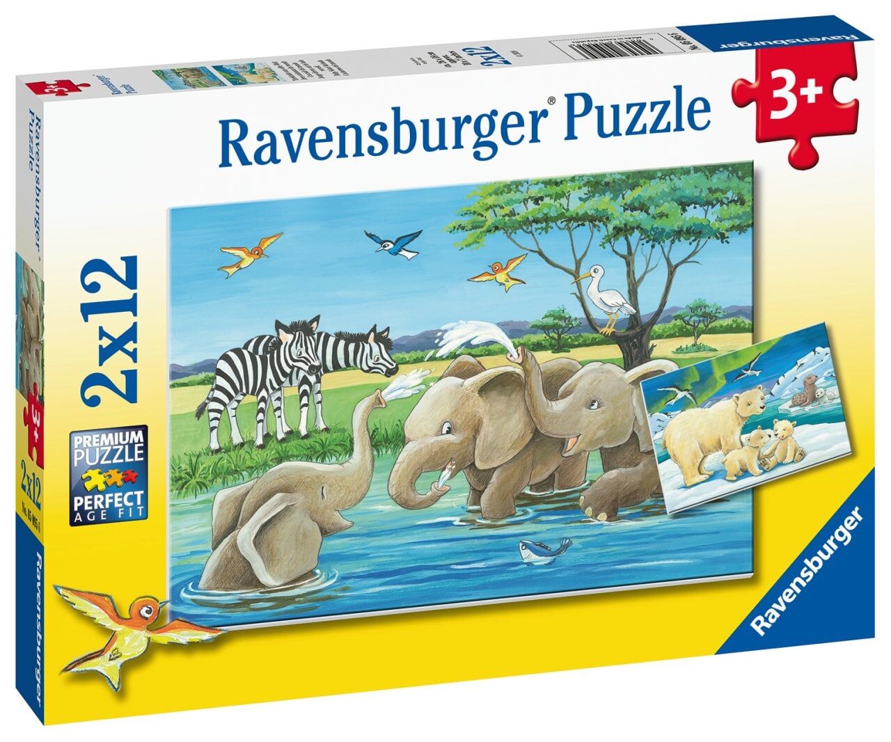 Ravensburger 2x12 Parça Puzzle Hayvan Yavruları (050956)