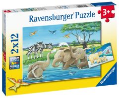 Ravensburger 2x12 Parça Puzzle Hayvan Yavruları (050956)