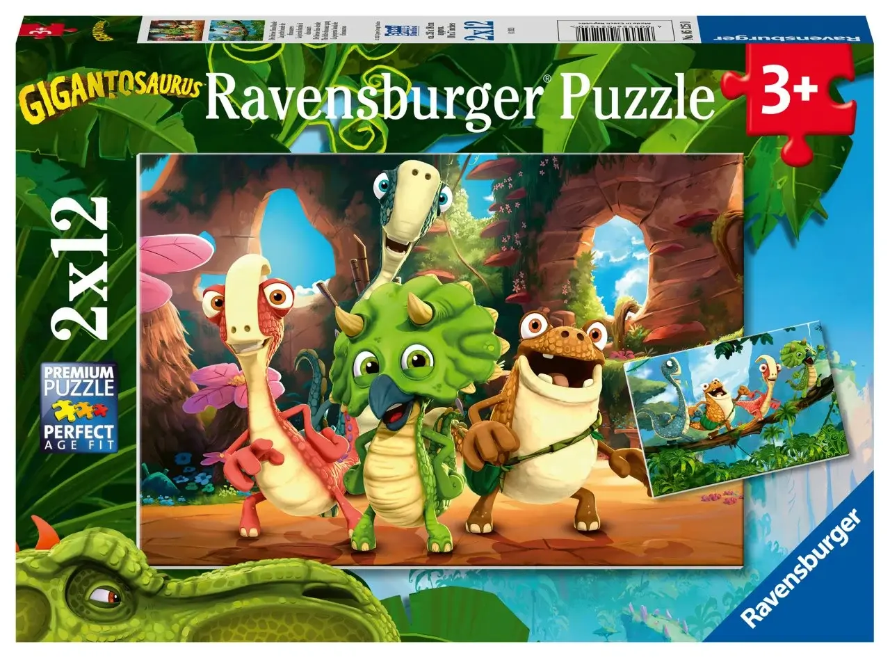 Ravensburger 2x12 Parça Puzzle Dino Dostlar (51250)