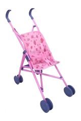 Oyuncak Bebek Arabası - Pembe Katlanabilir Baston Puset