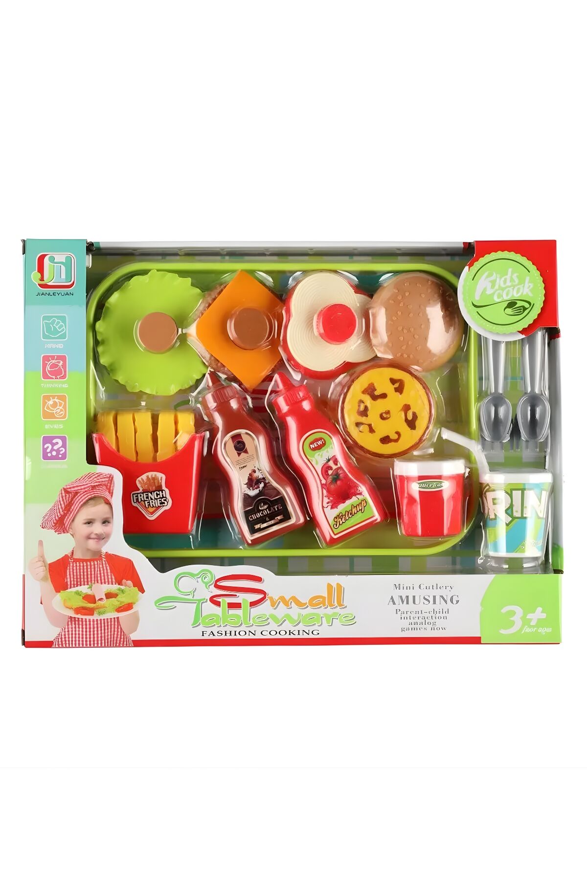 Oyuncak Hamburger Yapma Seti - 15 Parçalı Burger Yapma Oyunu