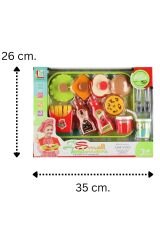 Oyuncak Hamburger Yapma Seti - 15 Parçalı Burger Yapma Oyunu