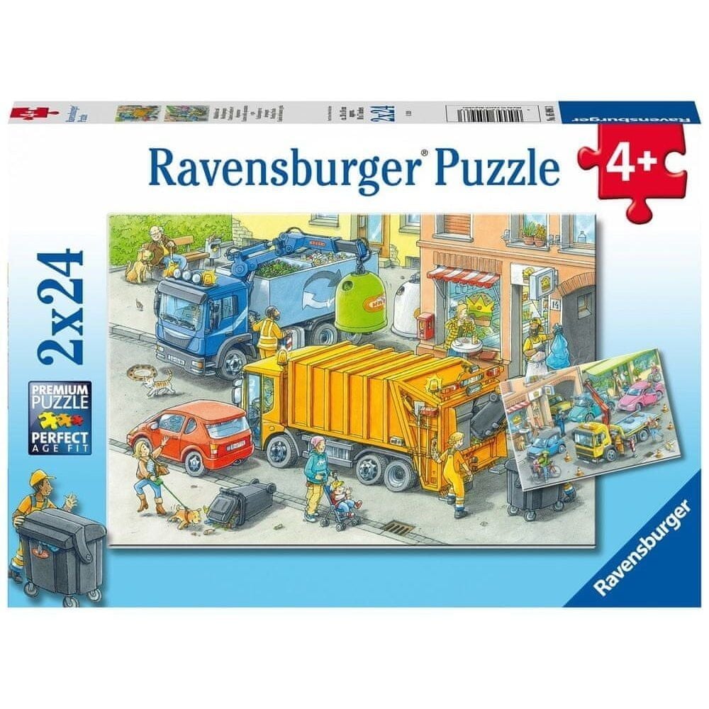 2x24 Parça Puzzle Çöp Kamyonu (050963)