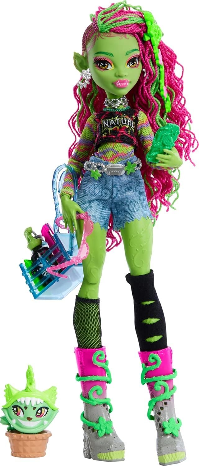 Monster High Venus Mcflytrap ve Evcil Hayvanı Chewlian - HRP81