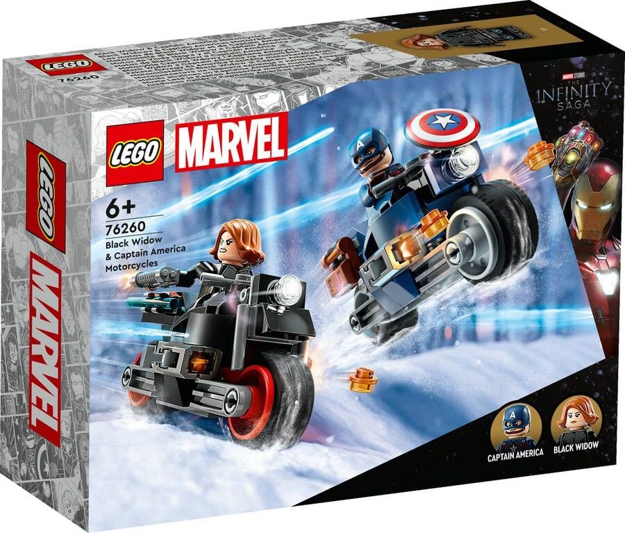 76260 LEGO® Marvel Black Widow ve Kaptan Amerika Motosikletleri