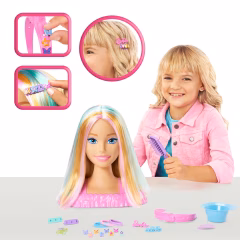 Barbie Saç Tasarımı Büstü - Sarı Saçlı- JFG81