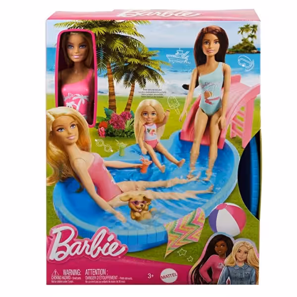 Barbie Bebek ve Havuz Oyun Seti- HRJ74