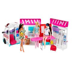 Barbie Dönüşen Ambulans ve Klinik Oyun Seti-  HKT79
