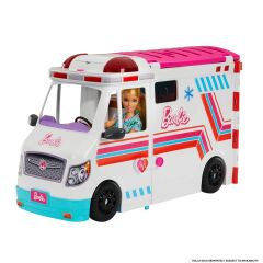 Barbie Dönüşen Ambulans ve Klinik Oyun Seti-  HKT79