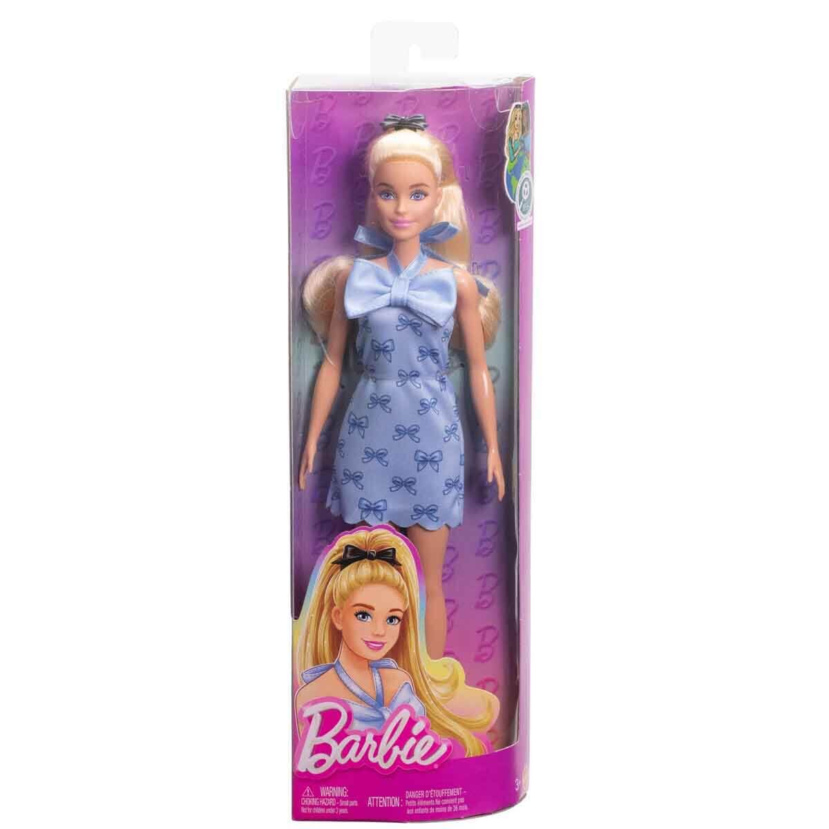 Barbie Büyüleyici Parti Bebekleri - Mavi Fiyonklu Elbiseli- HYT93