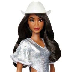 Barbie Metalik Gri Elbiseli Fashionistas-  HYT95