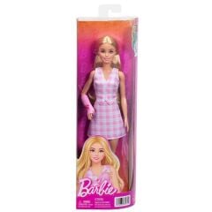 Barbie Pembe Kareli Elbiseli Fashionistas- JJN56
