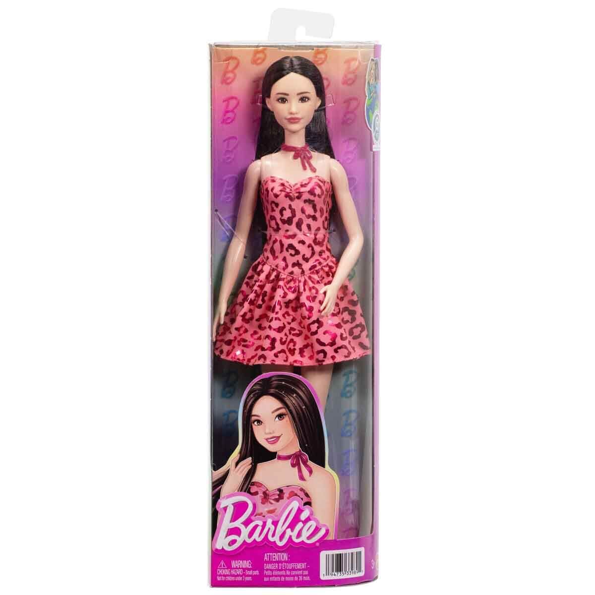 Barbie Leopar Elbiseli Fashionistas Bebeği-  JJN59