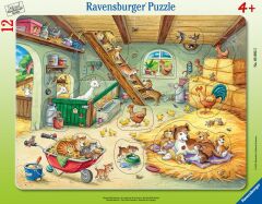 12 Parça Küçük Çerçeve Puzzle Çiftlik Evi (050925)