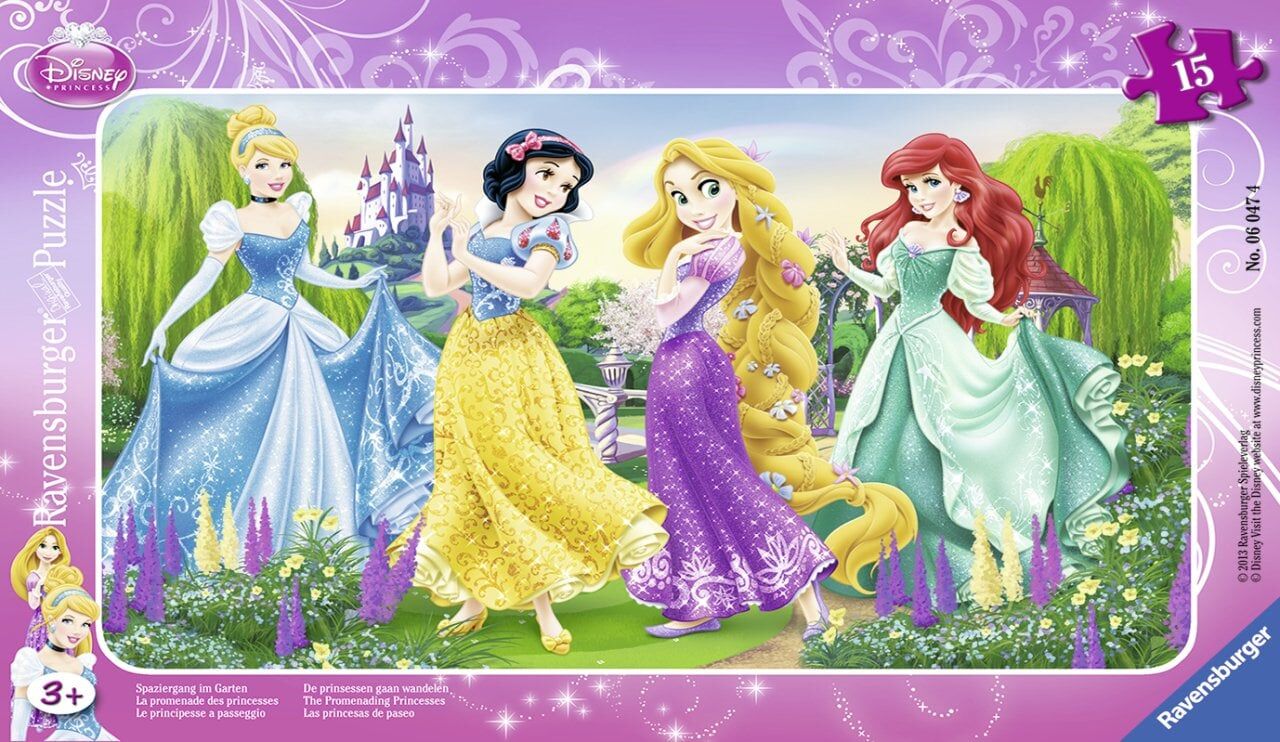 15 Parça Küçük Çerçeve Puzzle Walt Disney Prensesler (060474)