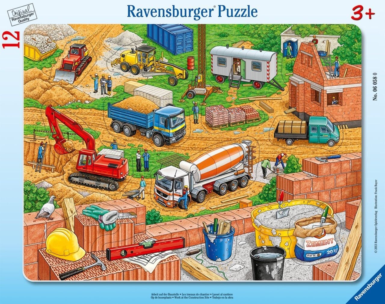 12 Parça Küçük Çerçeve Puzzle Şantiye (060580)