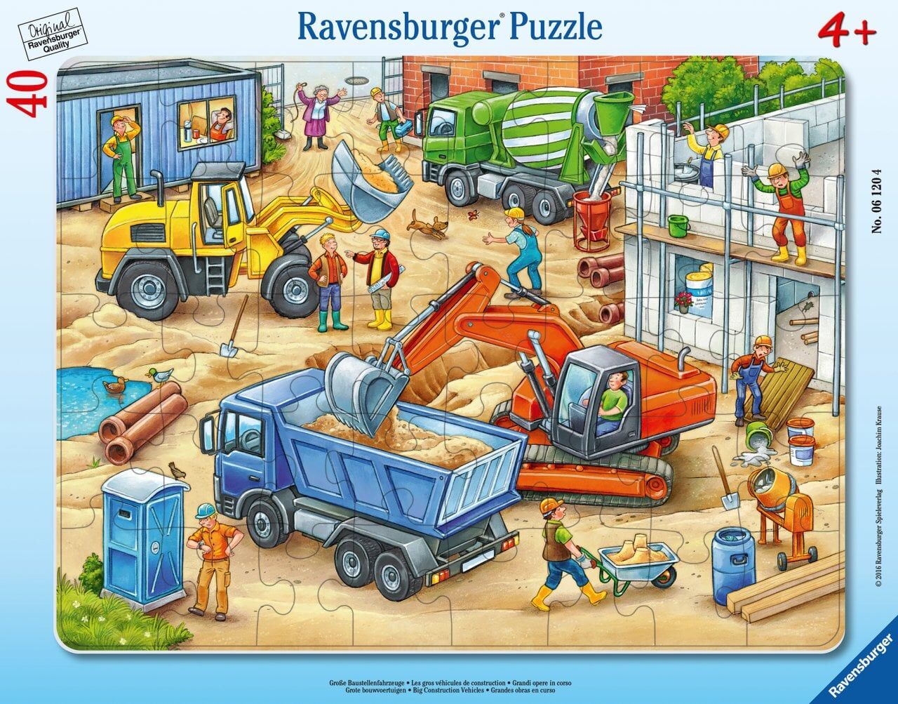40 Parça Büyük Çerçeve Puzzle İş Makinaları (061204)