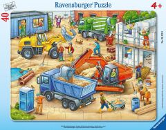 40 Parça Büyük Çerçeve Puzzle İş Makinaları (061204)