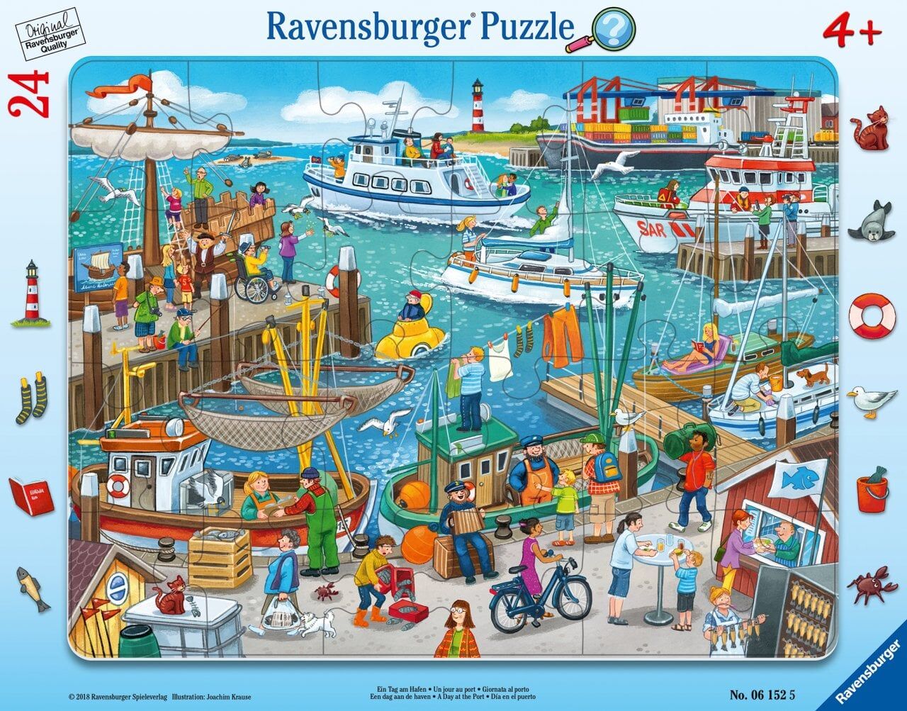 24 Parça Küçük Çerçeve Puzzle Limanda Bir Gün (061525)