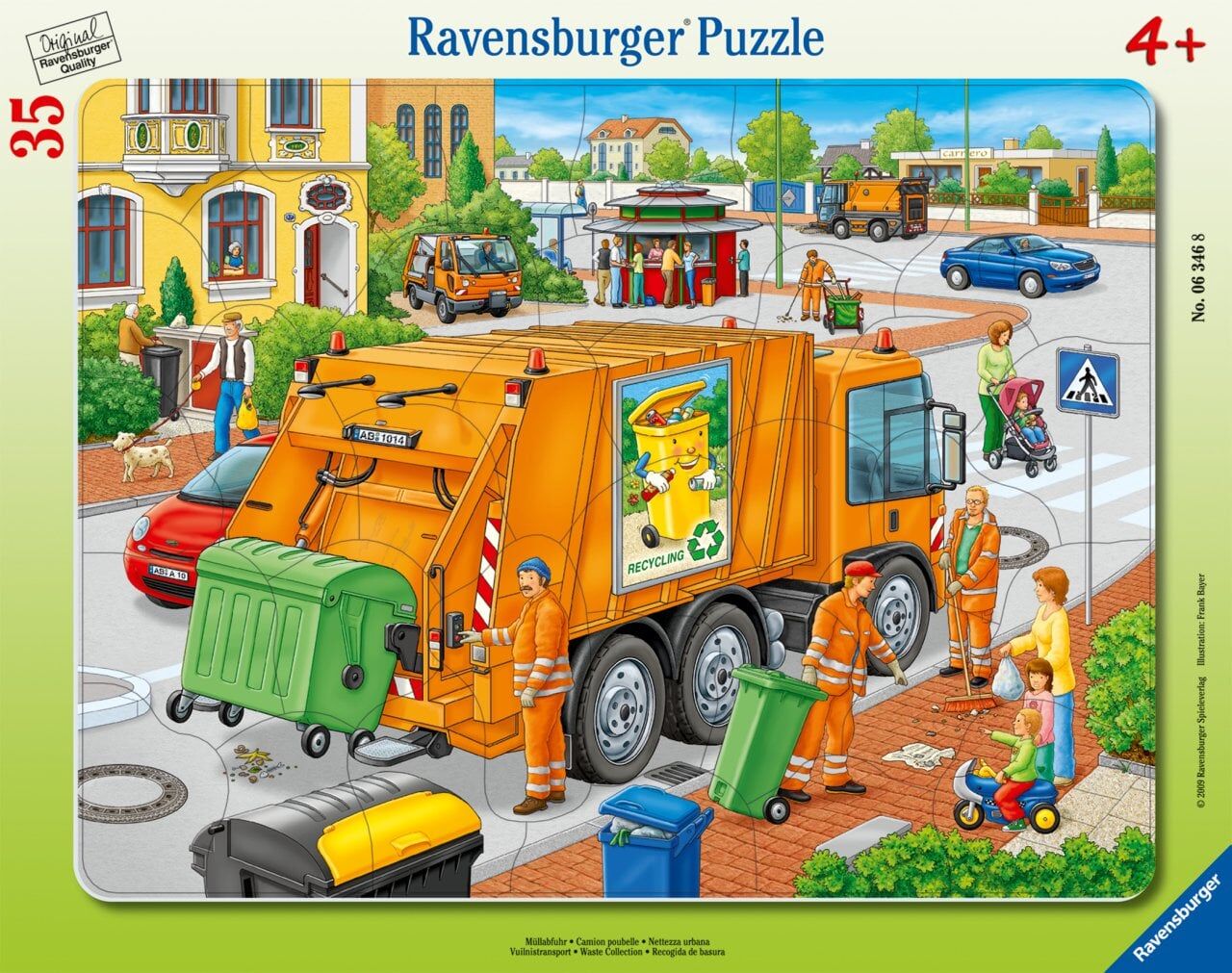 35 Parça Büyük Çerçeve Puzzle Çöp Arabası (063468)