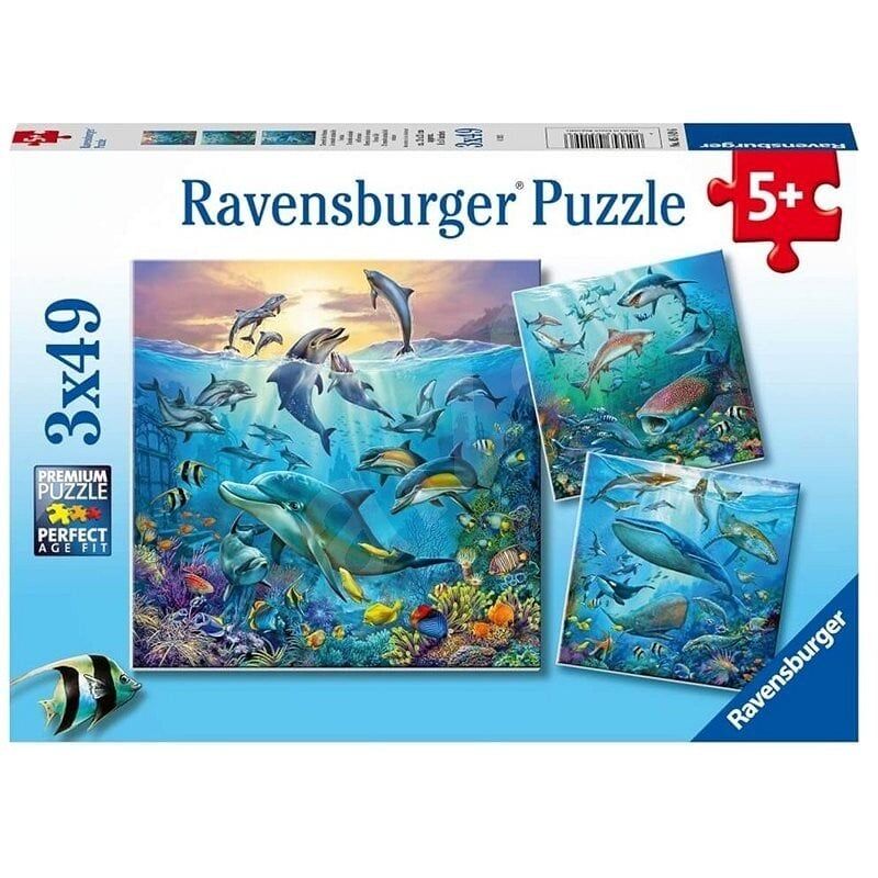 3x49 Parça Puzzle Okyanus Hayvanları (051496)