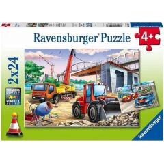 2x24 Parça Puzzle Kepçe ve Arabalar (051571)