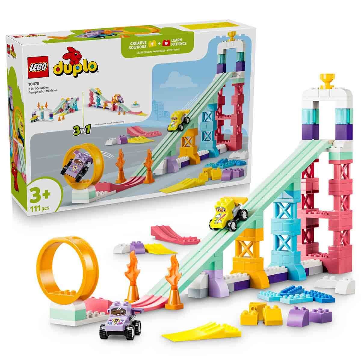 10478 LEGO® Kasabası 3’ü 1 Arada Araçlarla Yaratıcı Rampalar