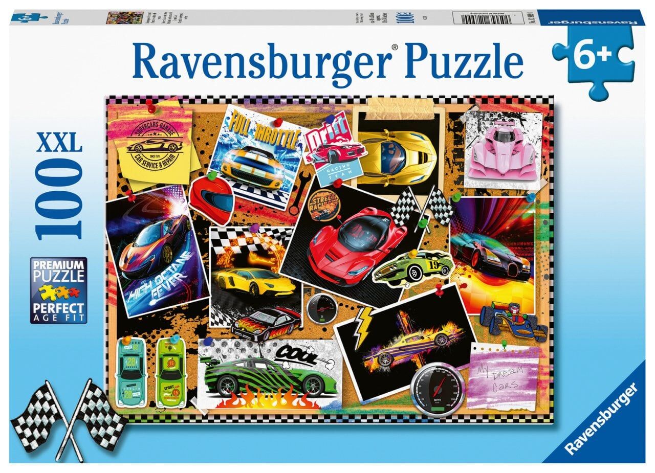 100 Parça Puzzle Yarış Arabaları (128990)