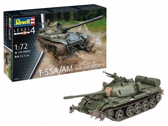 Revell T-55A/AM with KMT-6/EMT-5 (03328)