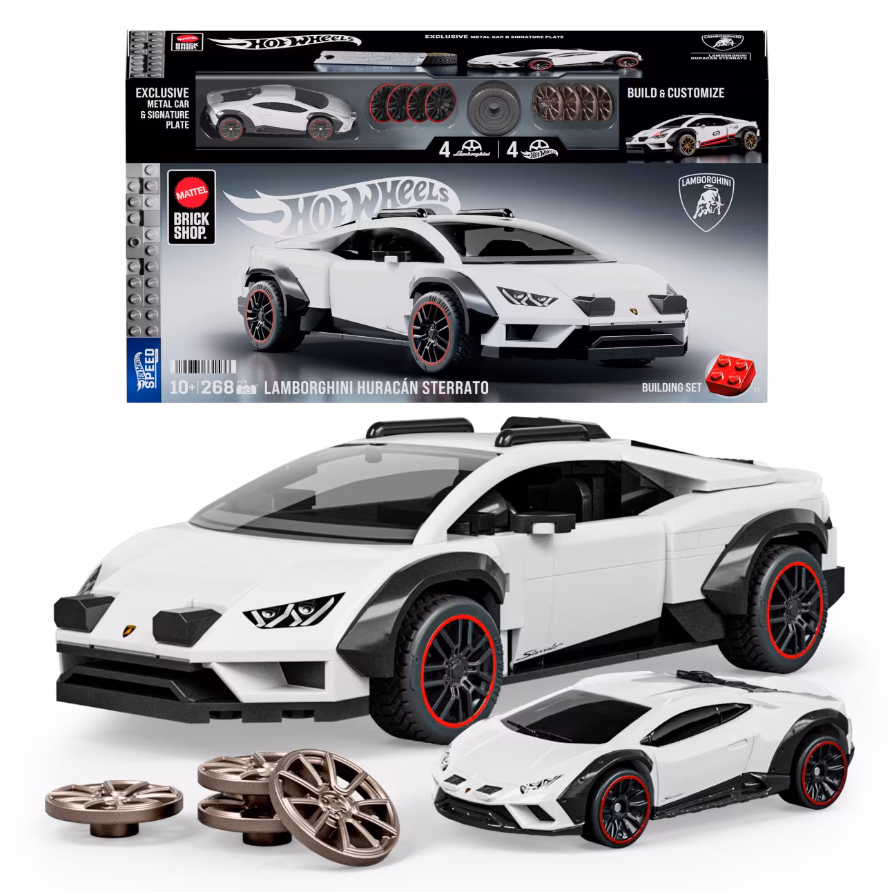 Mattel Brick Shop Hot Wheels Speed Serisi Lamborghini 268 Parça-  JHG75