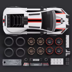 Mattel Brick Shop Hot Wheels Speed Serisi Lamborghini 268 Parça-  JHG75